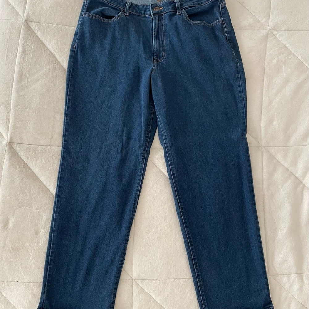 Old Navy Women's Dark Blue Jeans High Rise Wow Loose size 16